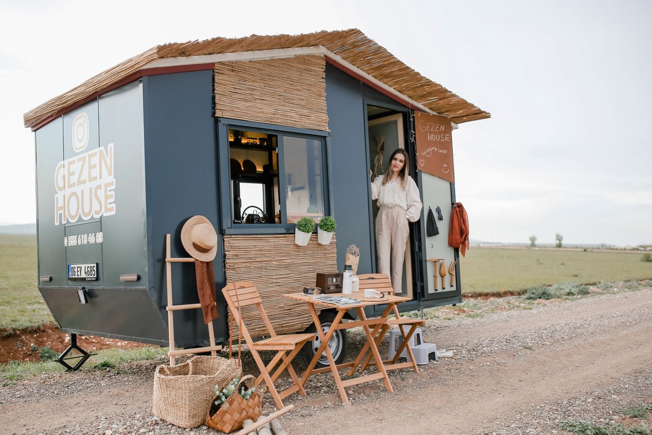 discover Explore boho style and freedom with this mobile tiny house. Ideal for road trips and camping.